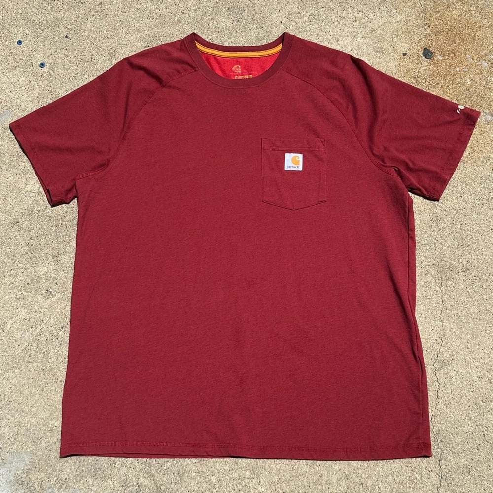 Carhartt Force Red short sleeve pocket tee shirt Men’s size XL